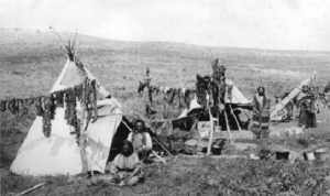 indians drying pemmican